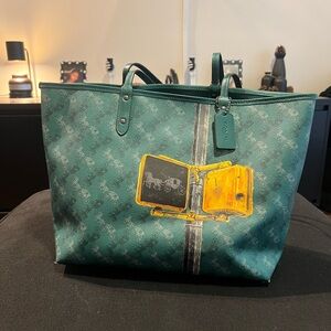 Coach Reversible City Tote with Horse and Carriage Print